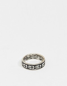 Серебристое кольцо с крестами ASOS DESIGN - Серебряный