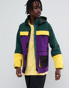 Водонепроницаемая парка колор блок ASOS DESIGN - Желтый