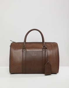 Коричневая сумка с рисунком и багажной биркой ASOS DESIGN - Коричневый