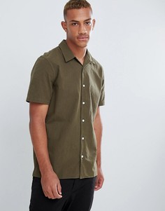 Повседневная рубашка цвета хаки с короткими рукавами PS Paul Smith - Зеленый