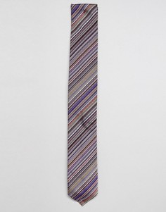 Классический шелковый галстук в полоску Paul Smith - Мульти