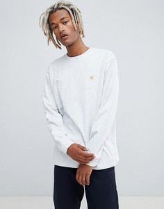 Серый лонгслив классического кроя Carhartt WIP Chase - Серый