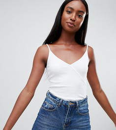 Белое боди с запахом ASOS DESIGN Tall - Белый