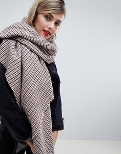Квадратный шарф в клетку ASOS DESIGN - Коричневый