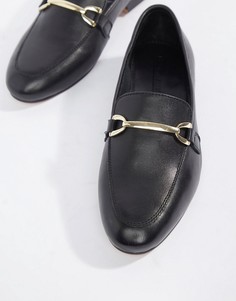 Кожаные лоферы ASOS DESIGN Moment - Черный
