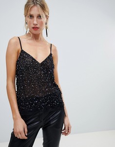 Топ с пайетками ASOS DESIGN - Черный