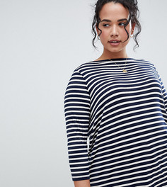 Свободный лонгслив в полоску ASOS DESIGN Curve - Мульти