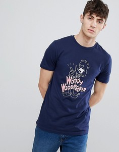 Футболка с принтом Woody Woodpecker ASOS DESIGN - Темно-синий