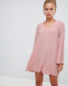 Свободное платье с рукавами 3/4 Glamorous - Розовый