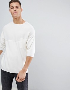 Топ с короткими рукавами и карманом на груди Only & Sons - Белый