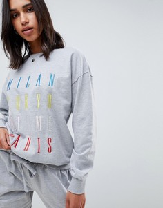 Свободный свитшот ASOS DESIGN - Серый