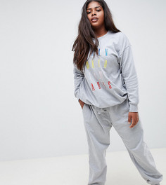 Oversize-джоггеры для дома ASOS DESIGN Curve - Серый