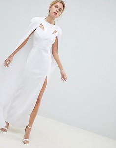 Платье макси с кейпом ASOS DESIGN Рremium - Белый