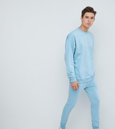 Синий спортивный свитшот и джоггеры скинни ASOS DESIGN tall - Красный