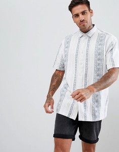 Oversize-рубашка в фактурную полоску ASOS DESIGN - Белый