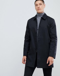 Черный однобортный макинтош из хлопка New Look - Черный