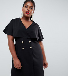 Свободное платье мини с пуговицами ASOS DESIGN Curve - Черный