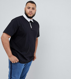 Футболка-поло свободного кроя ASOS DESIGN Plus - Черный