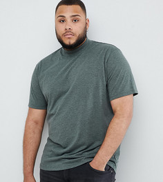 Свободная футболка с высоким воротом ASOS DESIGN Plus - Зеленый