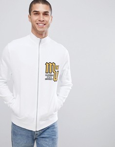Спортивная куртка с принтом в университетском стиле на груди ASOS DESIGN - Белый