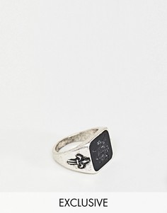 Серебристое кольцо с драконом Reclaimed Vintage inspired эксклюзивно для ASOS - Серебряный