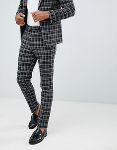 Черно-белые брюки скинни в клетку ASOS DESIGN - Черный