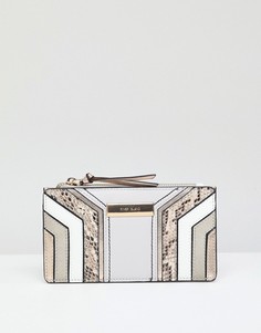 Серый кошелек с отделкой под змеиную кожу River Island - Серый