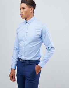 Строгая приталенная рубашка в крапинку Selected Homme - Темно-синий