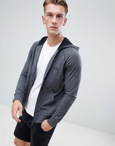 Куртка на молнии с капюшоном BOSS bodywear - Серый