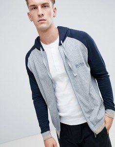 Университетская куртка на молнии с капюшоном BOSS Вodywear Authentic - Серый