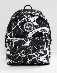 Hype backpack in marble print - Черный