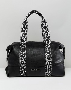 Мягкая сумка на плечо с зебровым принтом Claudia Canova - Черный