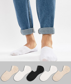 Набор из 5 пар невидимых носков ASOS DESIGN - Мульти