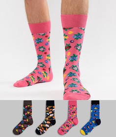 Подарочный набор с 4 парами носков Happy Socks - Мульти
