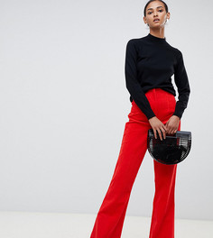 Вельветовые расклешенные брюки ASOS DESIGN Tall - Красный