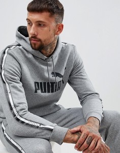 Худи серого цвета с лентой Puma 85241603 - Серый