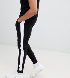 Зауженные джоггеры с полосой по бокам ASOS DESIGN tall - Черный