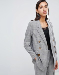 Двубортный блейзер в клетку Vero Moda - Черный