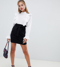 Мини-юбка с присборенной талией Vero Moda Petite - Черный