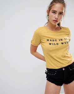 Футболка с принтом made in the wild west Glamorous - Желтый