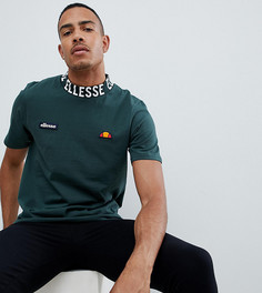 Зеленая футболка с повторяющимся логотипом на вороте ellesse - Зеленый