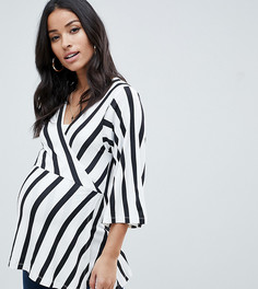 Топ-кимоно для кормящих мам в полоску с запахом ASOS DESIGN Maternity - Мульти