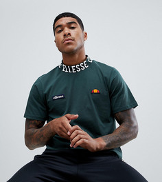 Зеленая футболка с повторяющимся логотипом на вороте ellesse - Зеленый