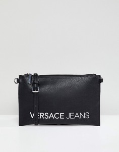 Сумка через плечо с контрастным логотипом Versace Jeans - Черный