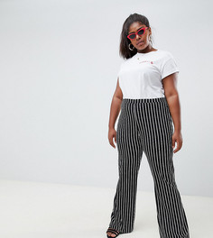 Расклешенные леггинсы в полоску ASOS DESIGN Curve - Мульти