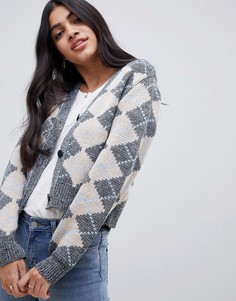 Кардиган в ромбик ASOS DESIGN - Зеленый