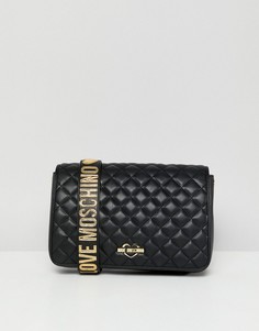 Стеганая сумка на плечо Love Moschino - Черный