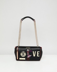 Сумка на плечо с подвесками Love Moschino - Черный