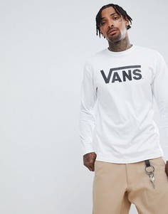 Белый лонгслив с крупным логотипом Vans VN000K6HYB21 - Белый