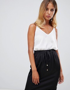 Атласный топ на бретельках ASOS DESIGN - Белый